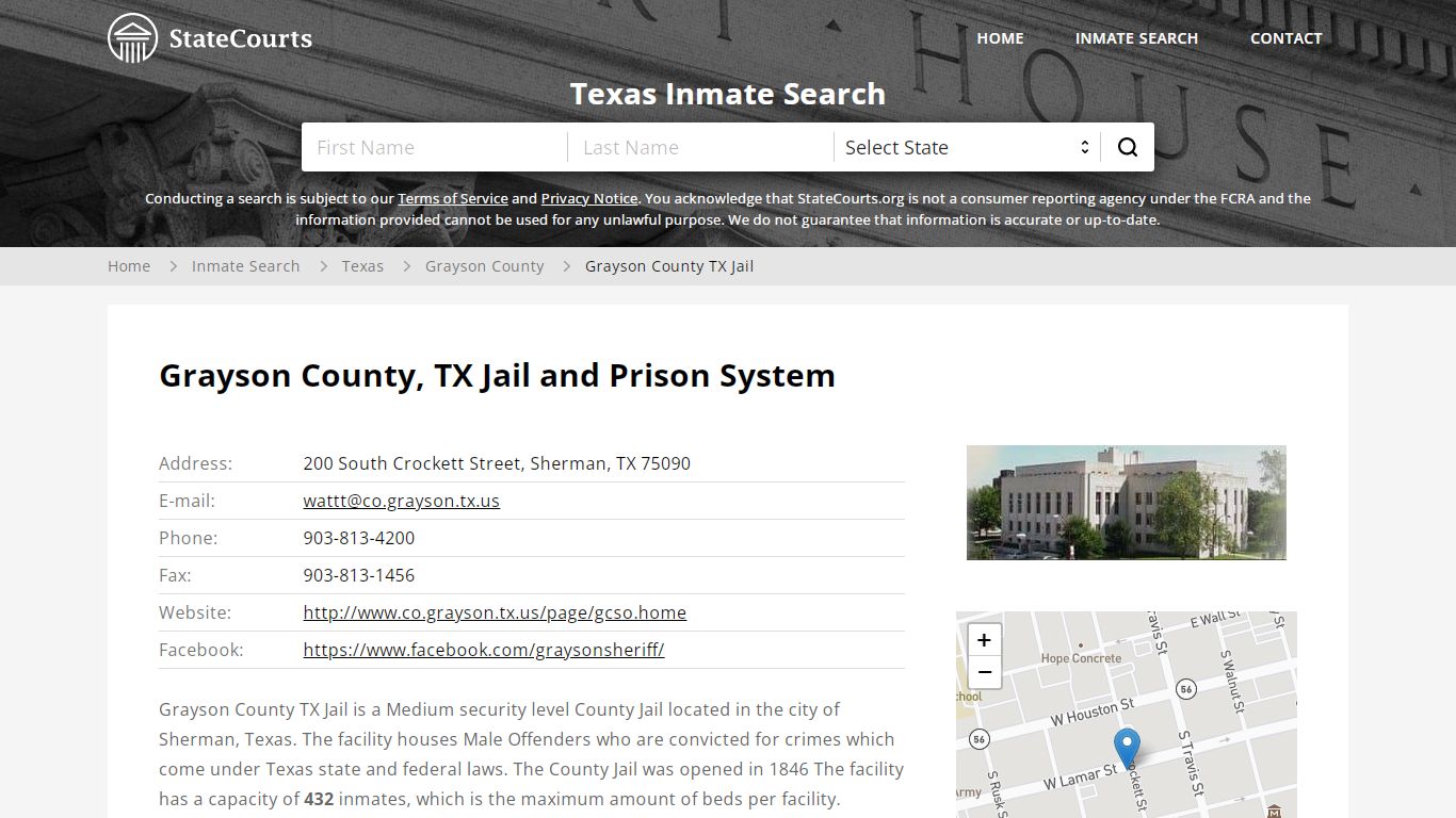 Grayson County, TX Jail and Prison System - State Courts